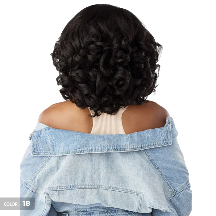 Sensationnel Curls Kinks Textured Lace Kinky Edges Glueless HD Lace Front Wig - Y-PART KINKY VOLUME CURL 14" - Image 4