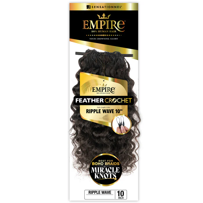 Sensationnel Empire 100% Human Hair Feather Crochet Braids - RIPPLE WAVE 10/12/14/18"