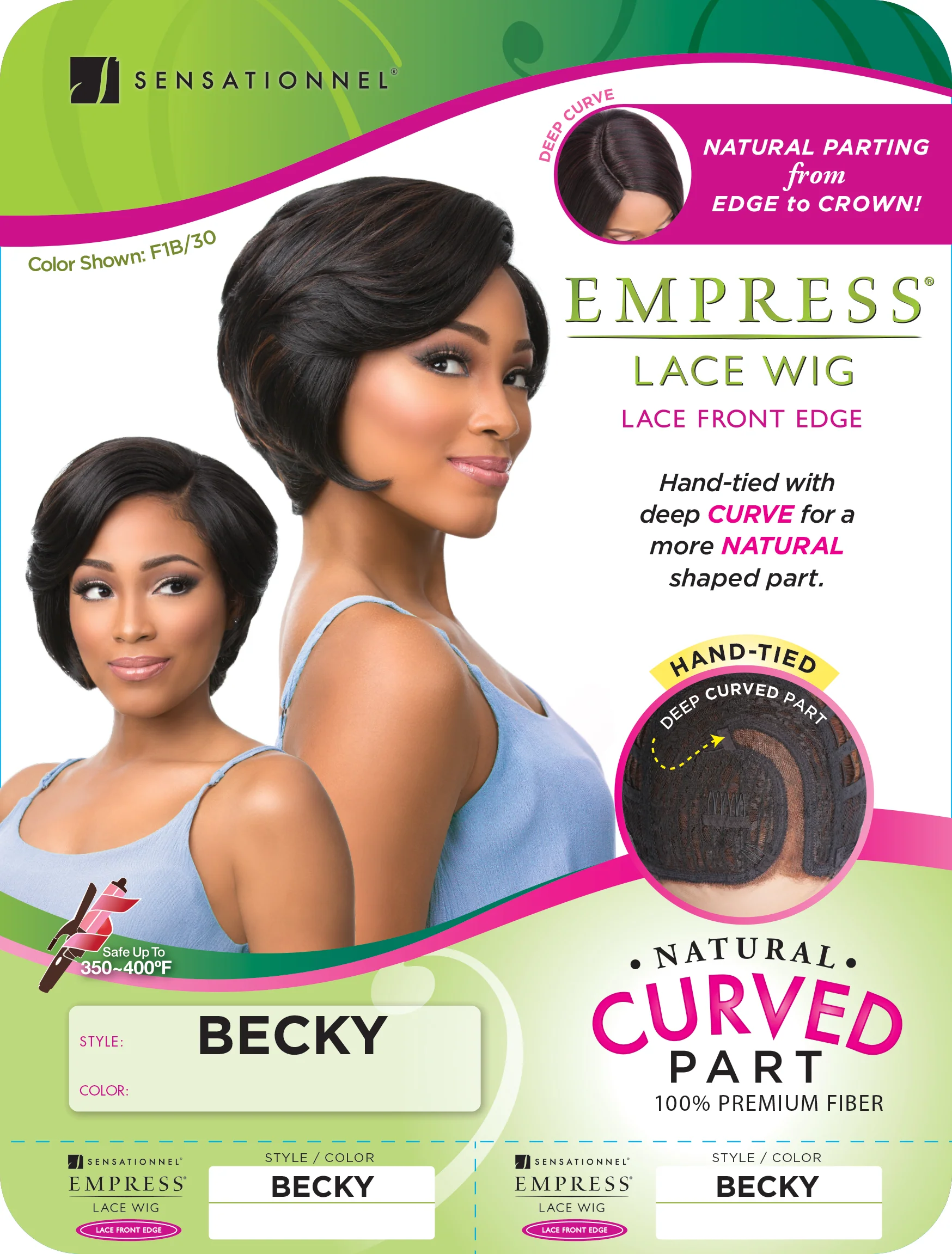 Sensationnel Empress Deep Natural Curved Part Lace Wig - BECKY - Image 5