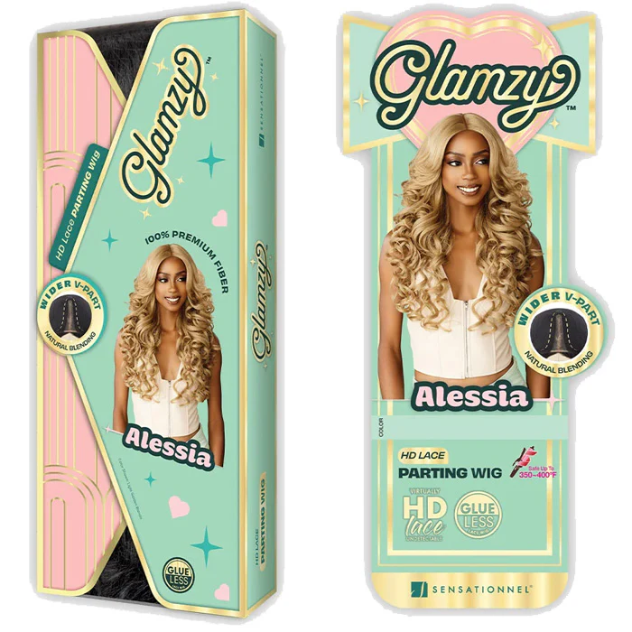 Sensationnel Glamzy Glueless HD V-Part Lace Wig - ALESSIA - Image 4