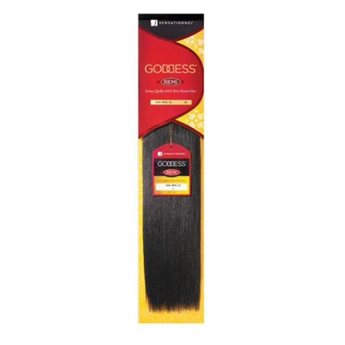 Sensationnel Goddess 100% Remi Human Hair Weave - STRAIGHT YAKI 8-18"