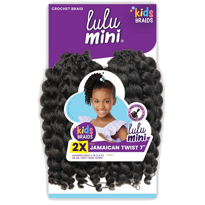 Sensationnel Kids Braids Lulu Mini Pre-looped Crochet Braids - 2X JAMAICAN TWIST 7" - Image 5