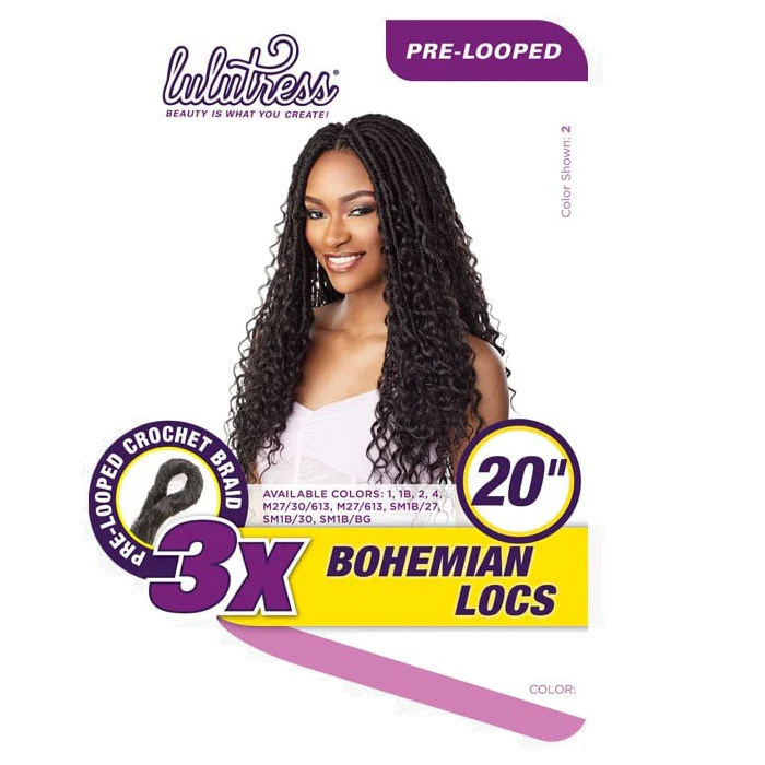 Sensationnel Lulutress Pre-Looped Crochet Braid - 3X BOHEMIAN LOCS 20" - Image 5