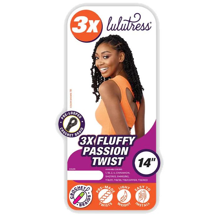 Sensationnel Lulutress Pre-Looped Crochet Braid - 3X FLUFFY PASSION TWIST 14" - Image 6
