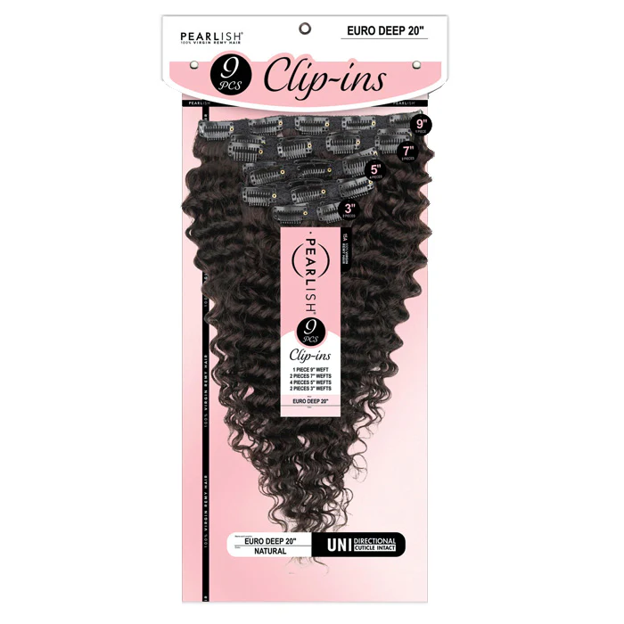 Sensationnel Pearlish 15A 100% Virgin Remy Hair 9 Pcs Clip-Ins Weave - EURO DEEP 20"