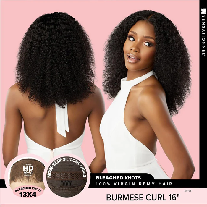 Sensationnel Pearlish Virgin Remy Human Hair 15A Glueless HD 13x4 Lace Frontal Wig - BURMESE CURL 16" - Image 3
