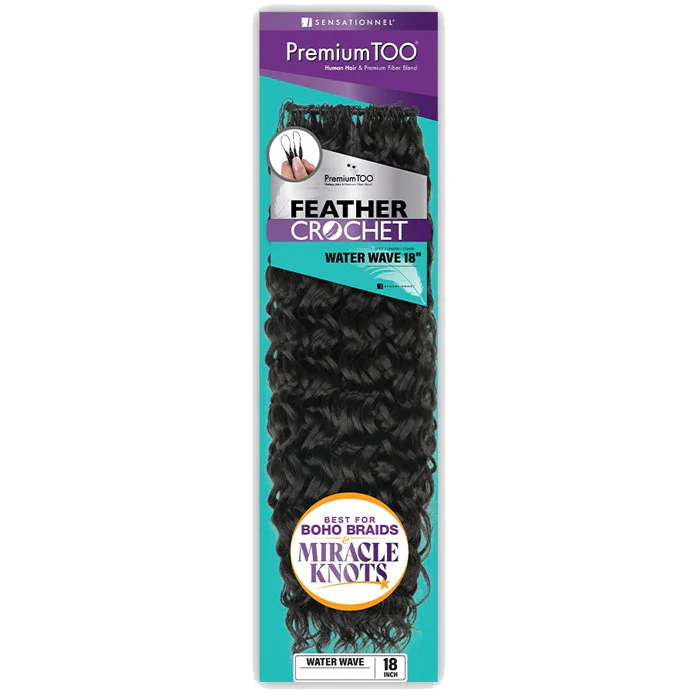Sensationnel Premium Too Feather Crochet Braids - WATER WAVE 14/18/22" - Human Hair Blend - Image 4