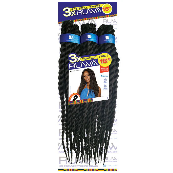 Sensationnel Ruwa Crochet Pre-Looped Braids - 3X SENEGAL TWIST 18" - Image 6