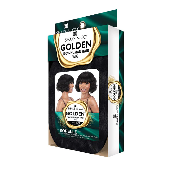 Shake N Go Golden 100% Human Hair Full Wig - SORELLE - Image 4