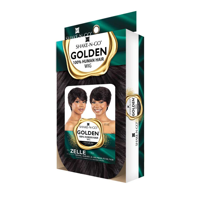 Shake N Go Golden 100% Human Hair Full Wig - ZELLE - Image 4