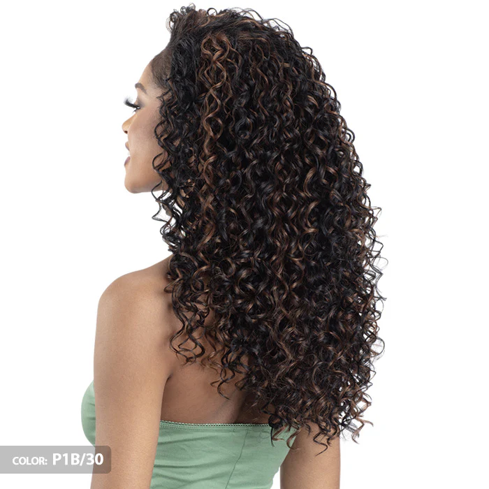Shake N Go Organique Drawstring Full Cap Half Wig - HONEY GIRL - Image 3