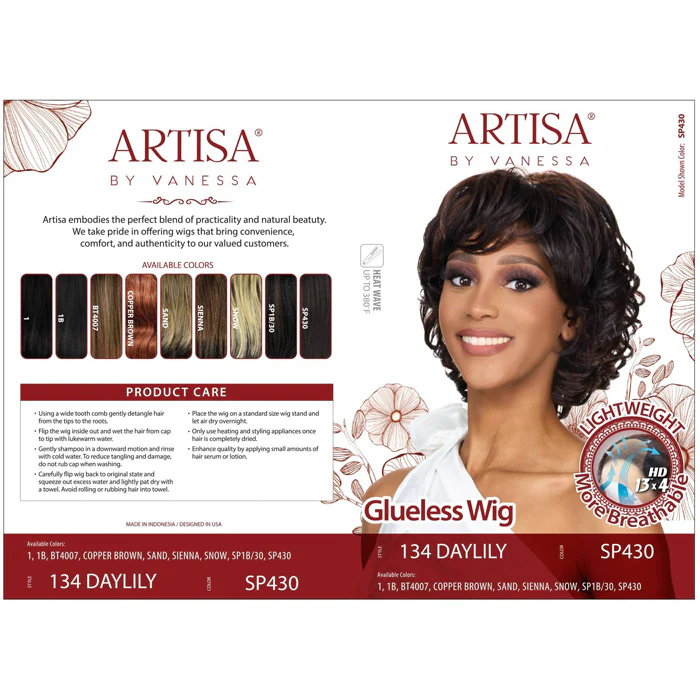 Vanessa Artisa Premium Glueless 13X4 HD Lace Front Wig - 134 DAYLILY - Image 4