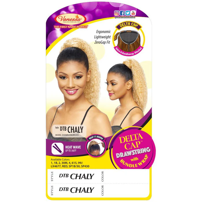 Vanessa Delta Cap Drawstring With Bundle Wrap Ponytail - DTB CHALY - Image 4