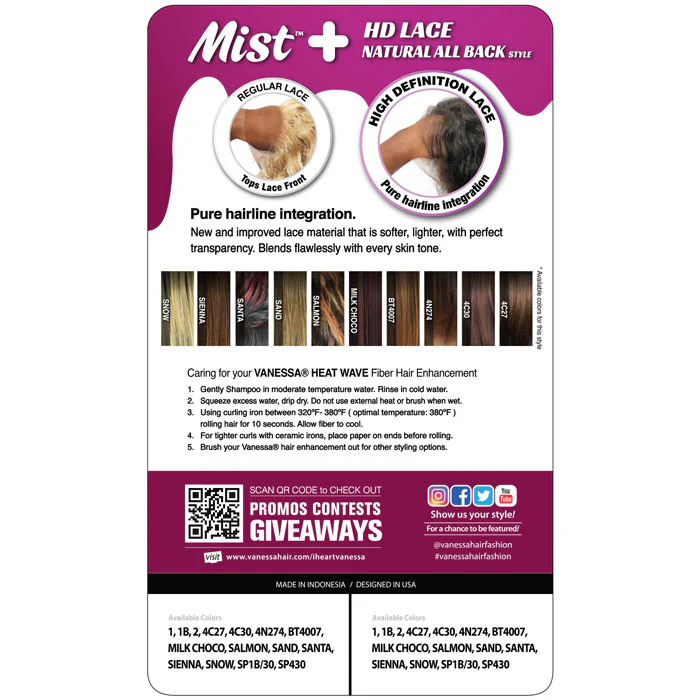 Vanessa Mist HD Lace Natural All Back Part Wig - ETINA - Image 5