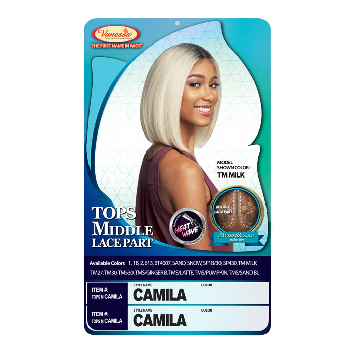Vanessa Top Middle Lace Part Swissilk Lace Front Wig - CAMILA - Image 3