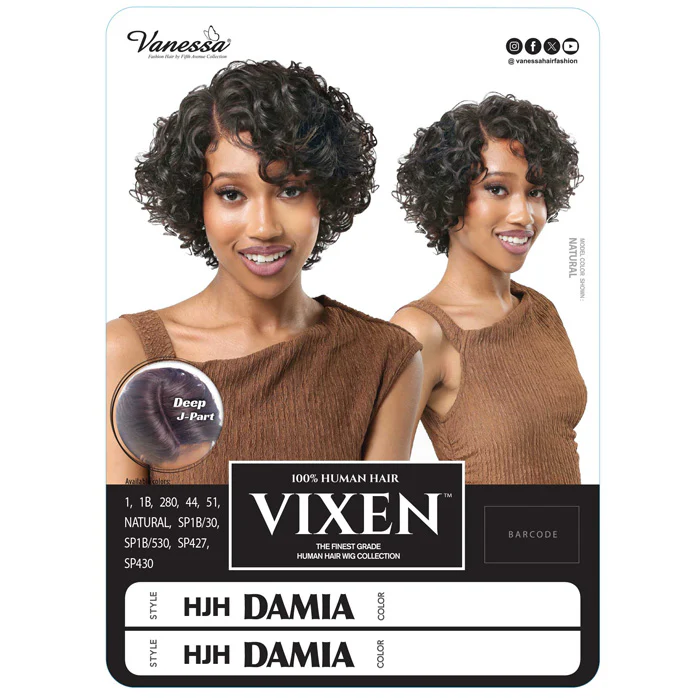 Vanessa Vixen 100% Human Hair Deep J-Part Lace Wig - HJH DAMIA - Image 3