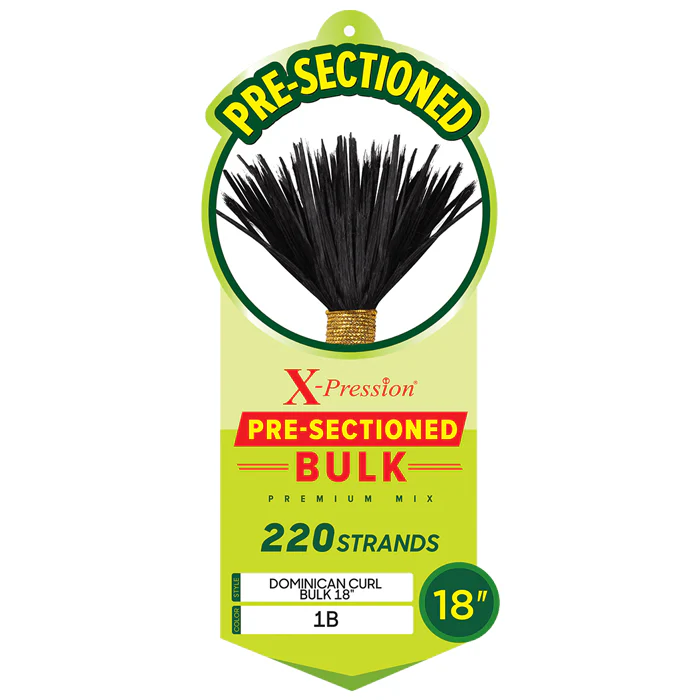 X-Pression Pre-Sectioned Bulk Braids - DOMINICAN CURL BULK 18" - By Outre - Image 2