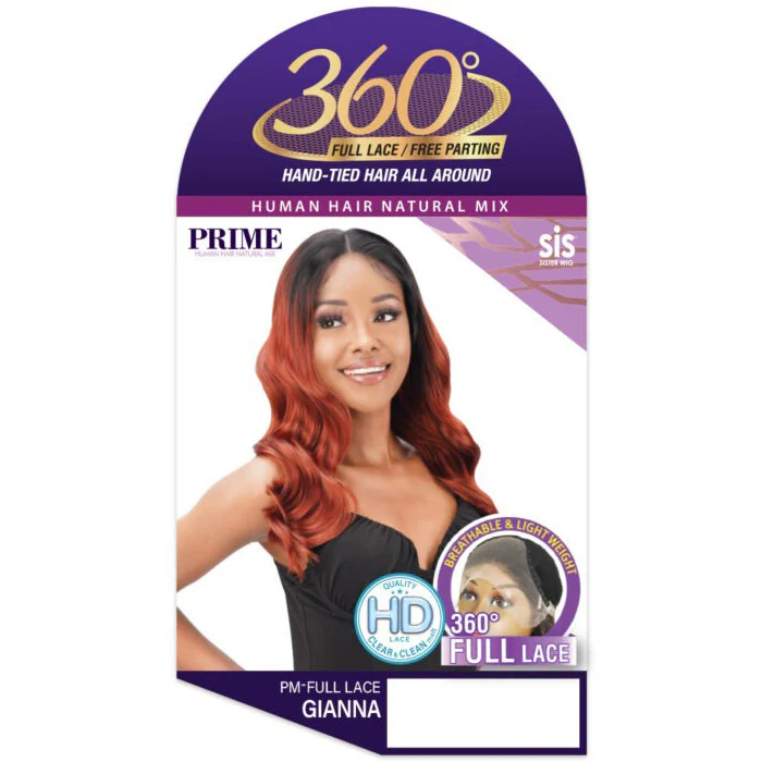 Zury Sis 360 Full Lace All Around Human Hair Blend HD Lace Front Wig - GIANNA - Image 4