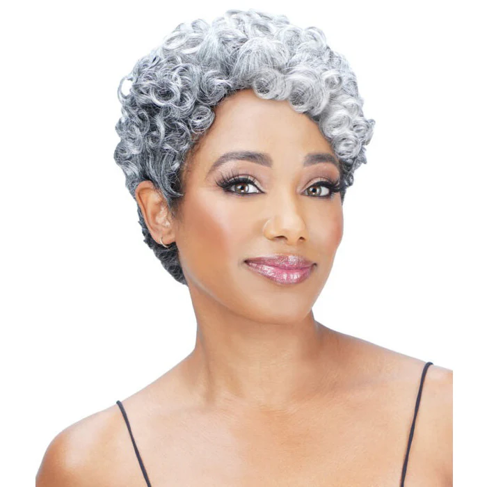 Zury Sis Ms.Wisdom Salt and Pepper Full Wig - WISDOM 204 - Image 3