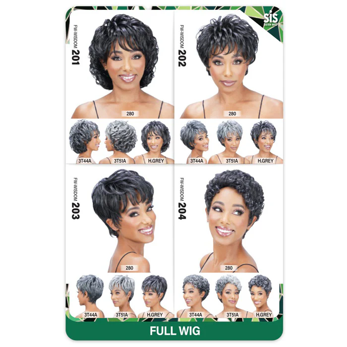 Zury Sis Ms.Wisdom Salt and Pepper Full Wig - WISDOM 204 - Image 5